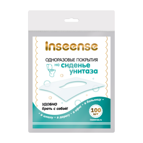 Hygienic disposable Inseense coating on the toilet seat, 100 pcs