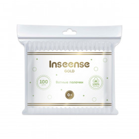 Cotton buds for children Inseense (soft packaging), 100 pcs 