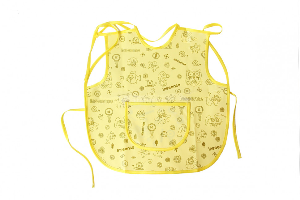 Protective apron 36x36 cm Inseense with PVC coating (yellow with pattern)