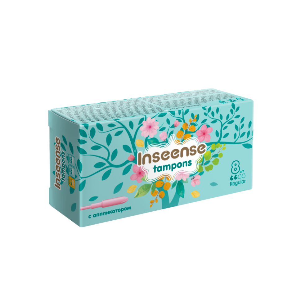 Insense Regular tampons with applicator 2 drops 8 pcs 