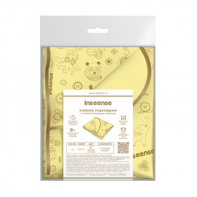 Inseense lining oilcloth with PVC coating 50x70 cm, with braid, yellow with a pattern