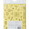 Inseense lining oilcloth with PVC coating 50x70 cm, with braid, yellow with a pattern