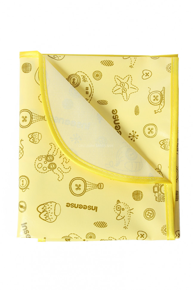Inseense lining oilcloth with PVC coating 50x70 cm, with braid, yellow with a pattern