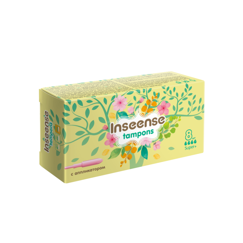 Insense Super+ tampons with applicator 4 drops 8 pcs 