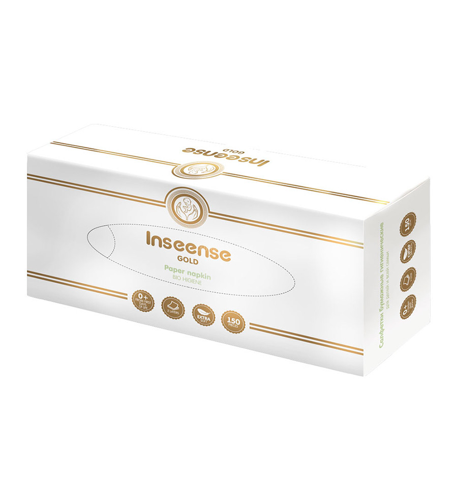 Салфетки бумажные Inseense (картонная коробка), 150 шт