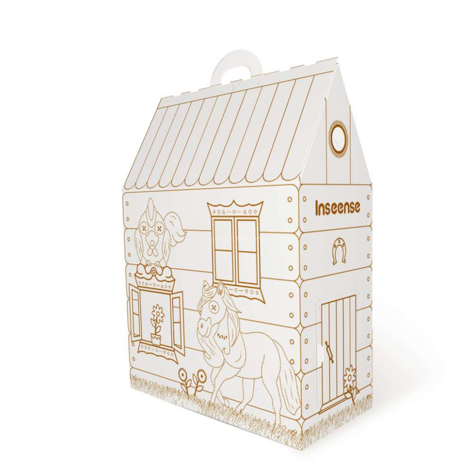 Cat house coloring book INSEENSE 450x230x420 mm (cardboard)