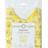 Inseense bib with pocket, yellow with pattern, 33x33 cm