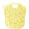 Inseense bib with pocket, yellow with pattern, 33x33 cm
