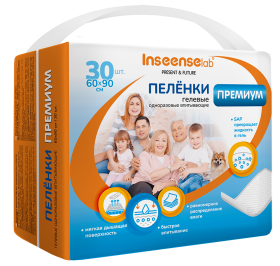 Пеленки одноразовые гелевые Премиум 60х90 30 шт