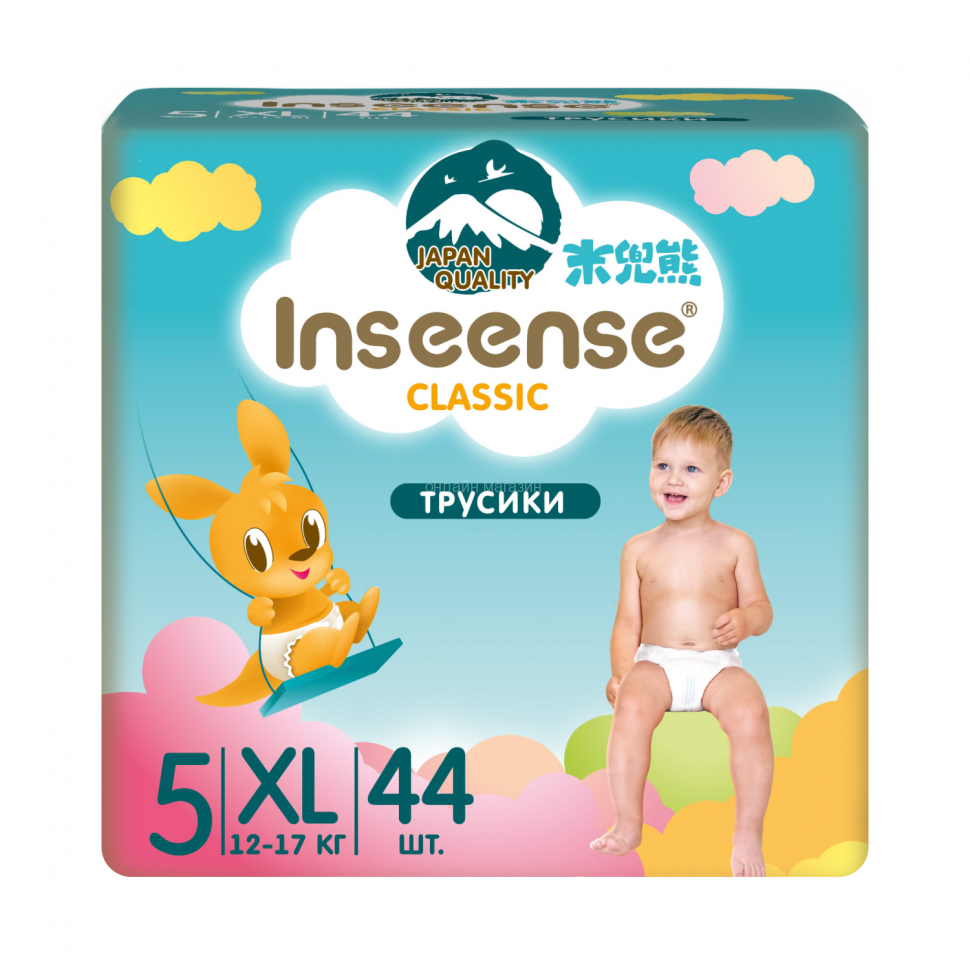 Diapers-panties Inseense Classic XL (12-17 kg), 44 pcs 