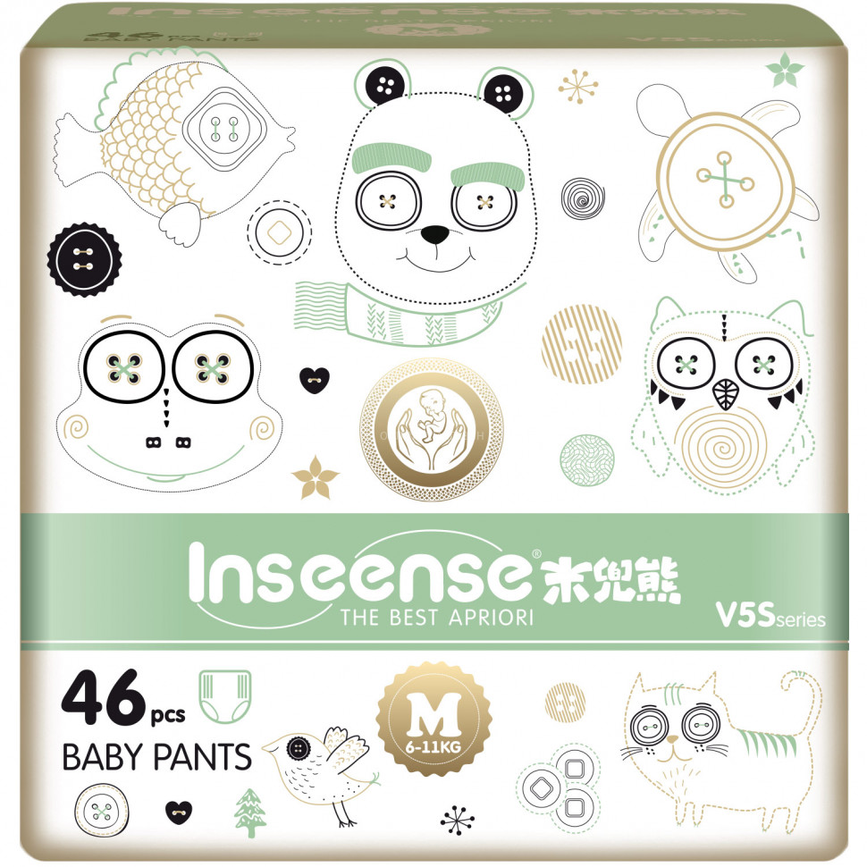 Diapers-panties Inseense V5S M (6-11 kg), 46 pcs  