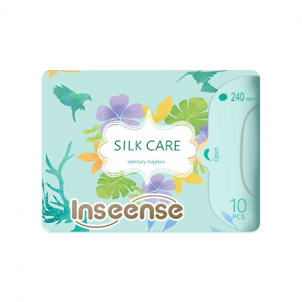 Прокладки женские Inseense Silk Care дневные, 4 капли, 240 мм/10 шт