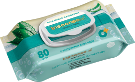 Влажные детские cалфетки Inseense 80 шт